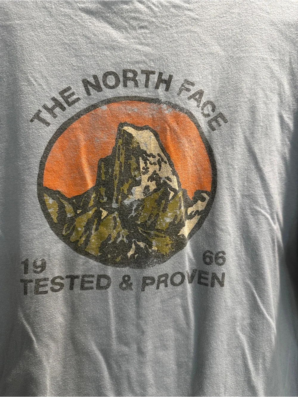 The North Face Men's Light Blue/Gray Logo Crew T‑Shirt